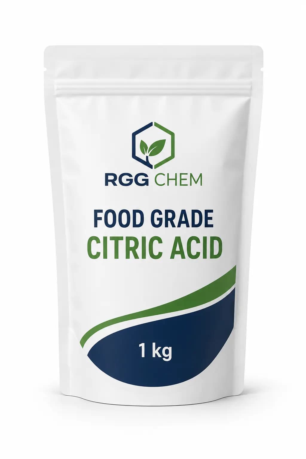 Food-grade citric acid monohydrate in a sealed retail pouch